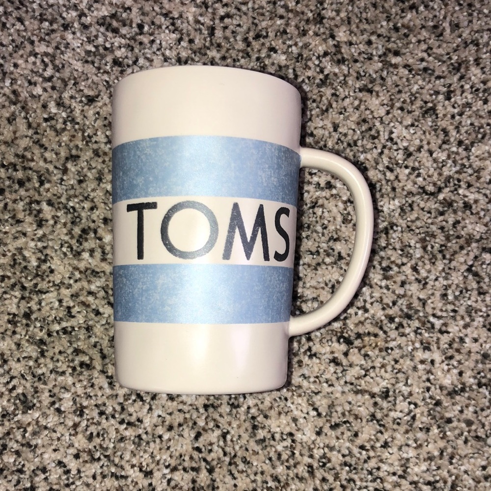 Toms stoneware mug. Good condition.